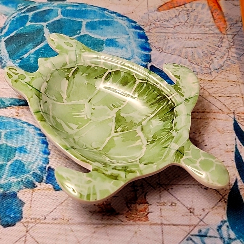 Plastic Green Turtle 🐢 Dish